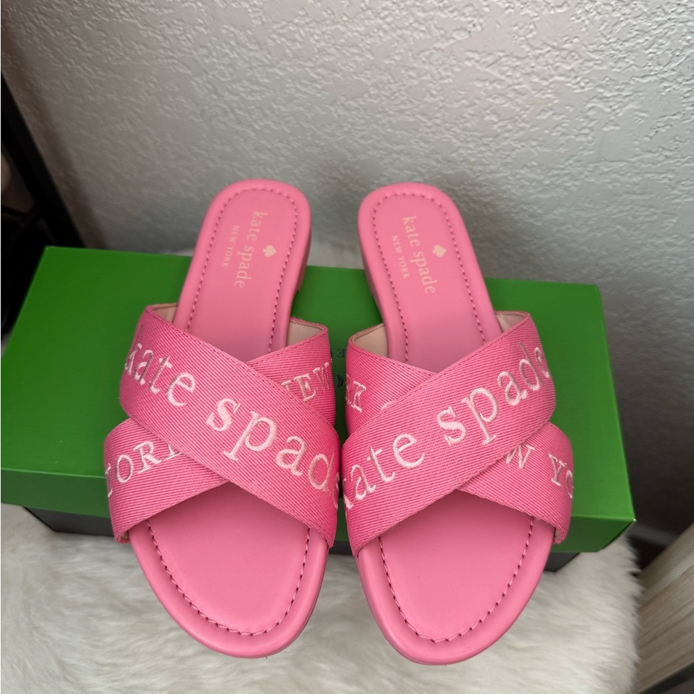 Kate Spade Pink Crossover Sandals